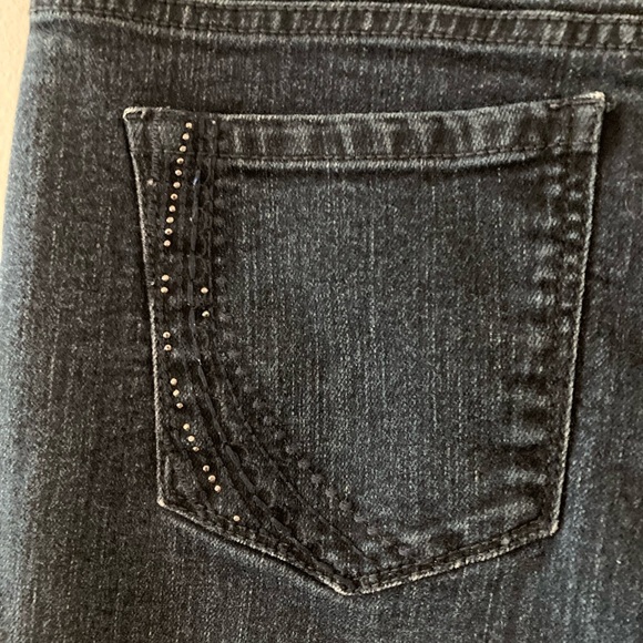 Gloria Vanderbilt Amanda Stellar Jeans Size 12 Short Beaded Pockets Tapered Leg - Picture 9 of 10